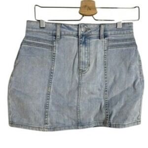 PacSun Denim Mini Skirt Light Wash Blue Size 27